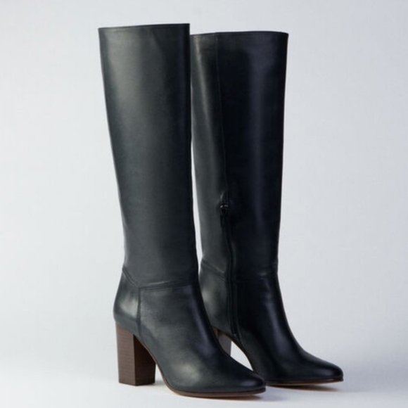 💖 New Maje Women's Leather Knee-high Boots Sz 40